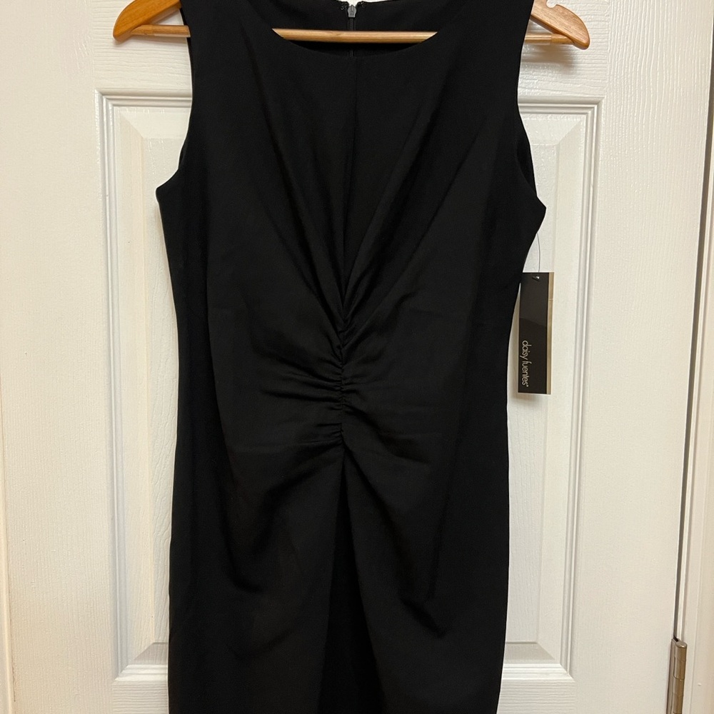Daisy Fuentes Black Ruched Mini Dress. Size S.